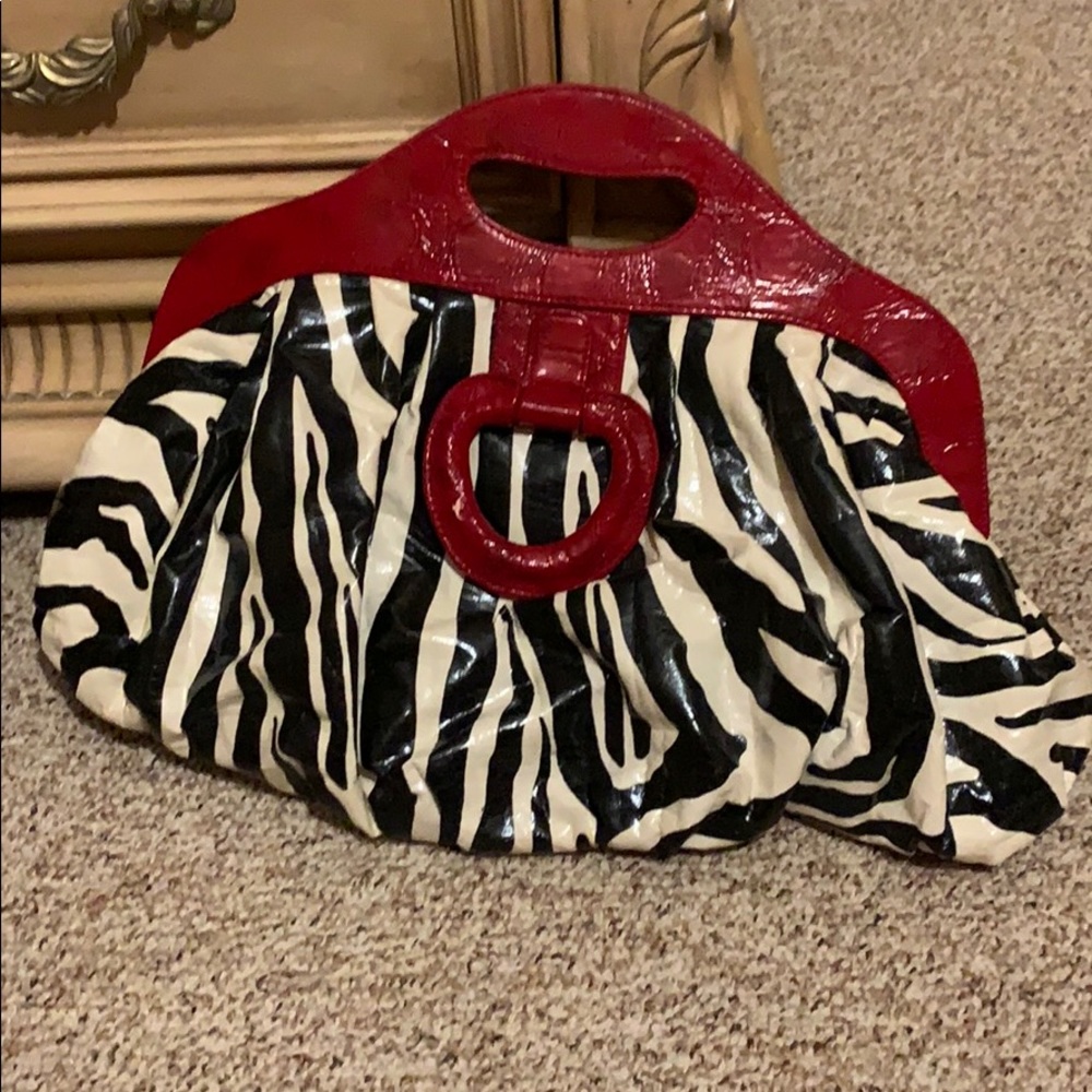 Black and white clutch